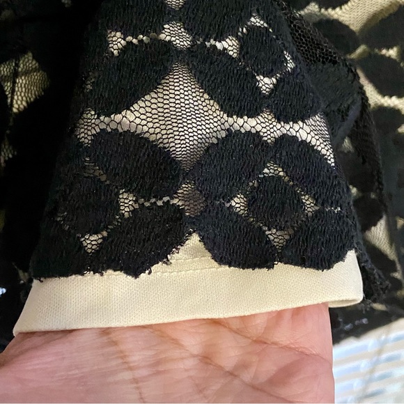 Sleeveless Black Crochet Knit Overlay Ruffle Detail Dress by Adiva - Picture 9 of 14